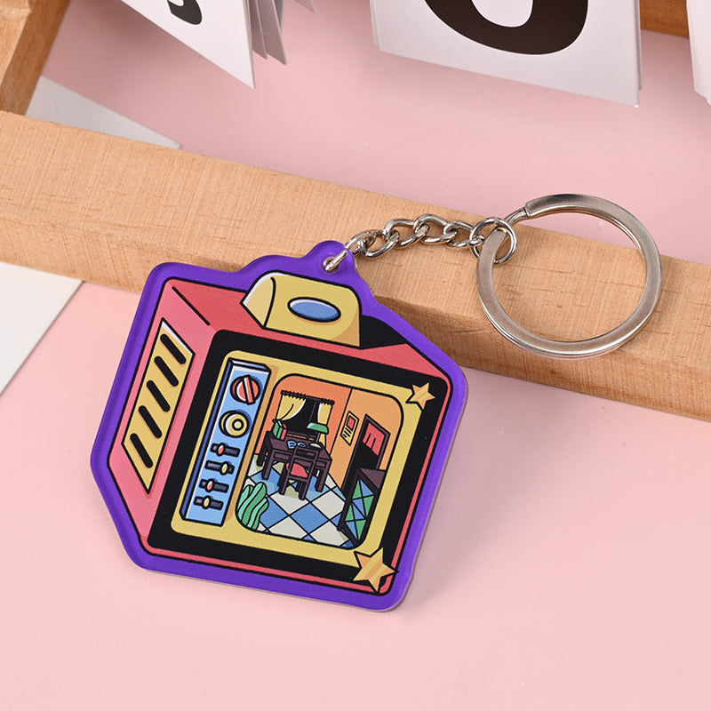 Custom Solid Colored Acrylic Keychains