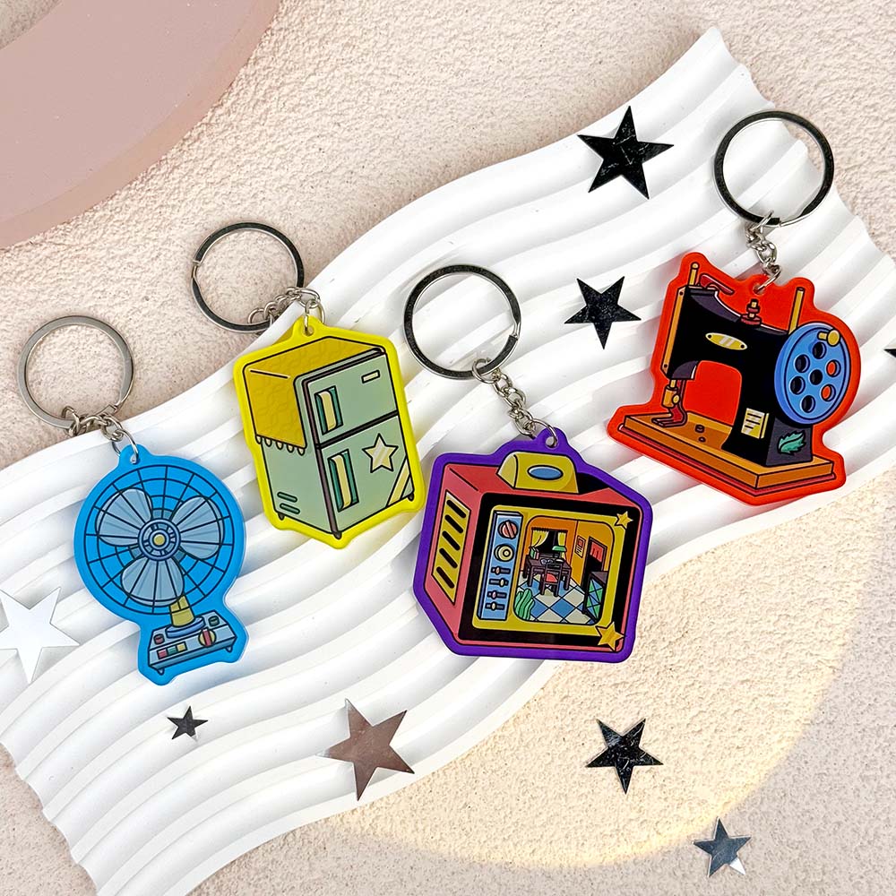 Custom Solid Colored Acrylic Keychains