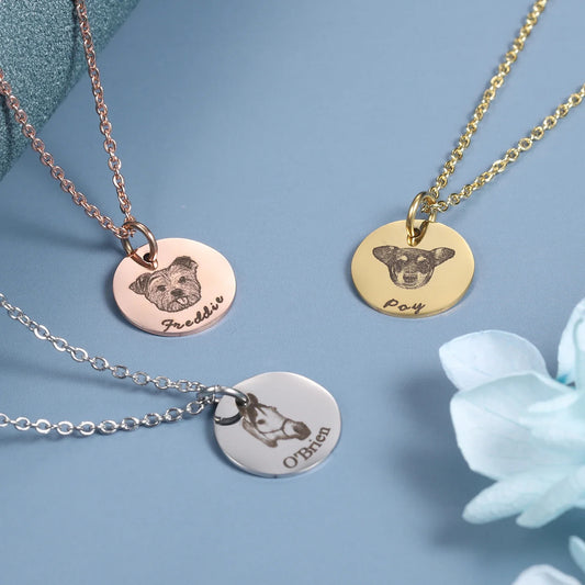 Custom Pet Portrait Necklace